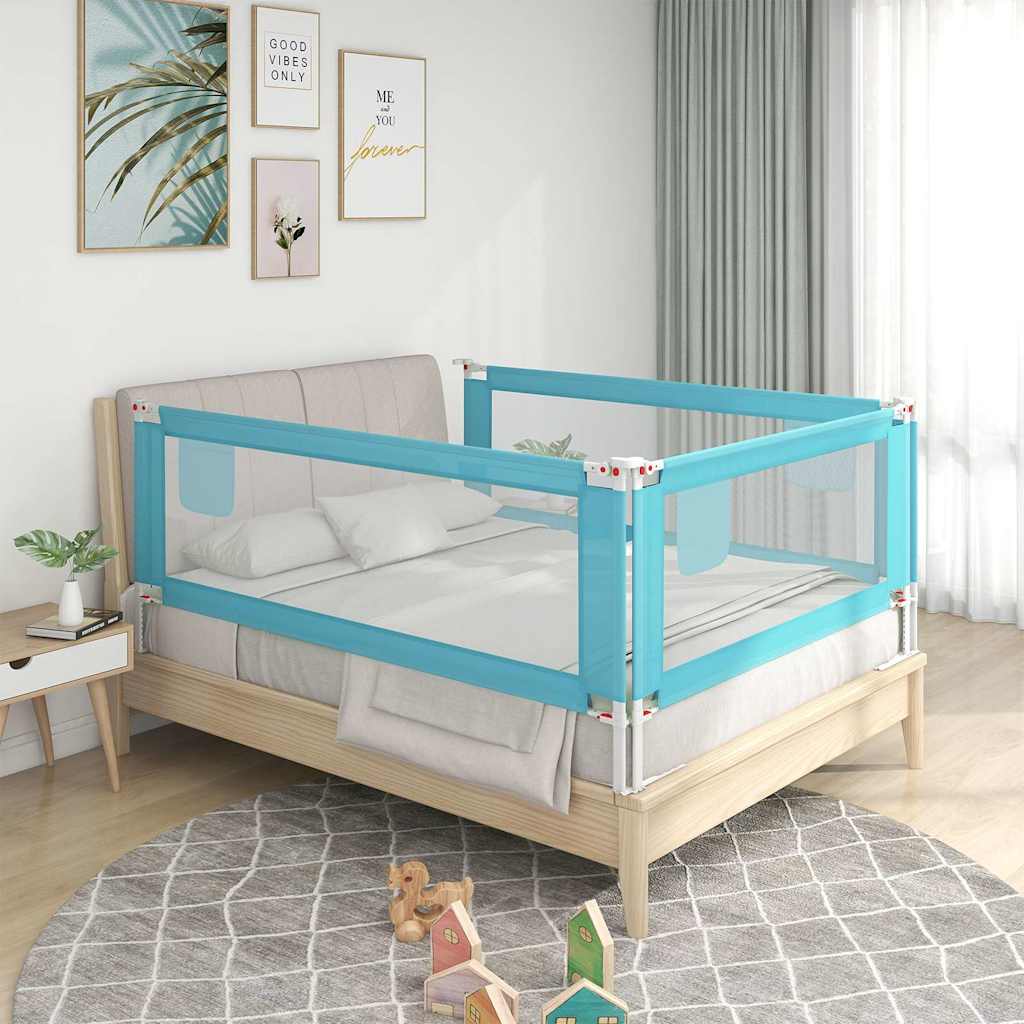 Vidaxl bedhekje peuter 100x25 cm stof blauw