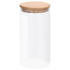 Vidaxl opbergpotten met bamboe deksels 4 st 1200 ml glas