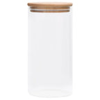 Vidaxl opbergpotten met bamboe deksels 4 st 1200 ml glas