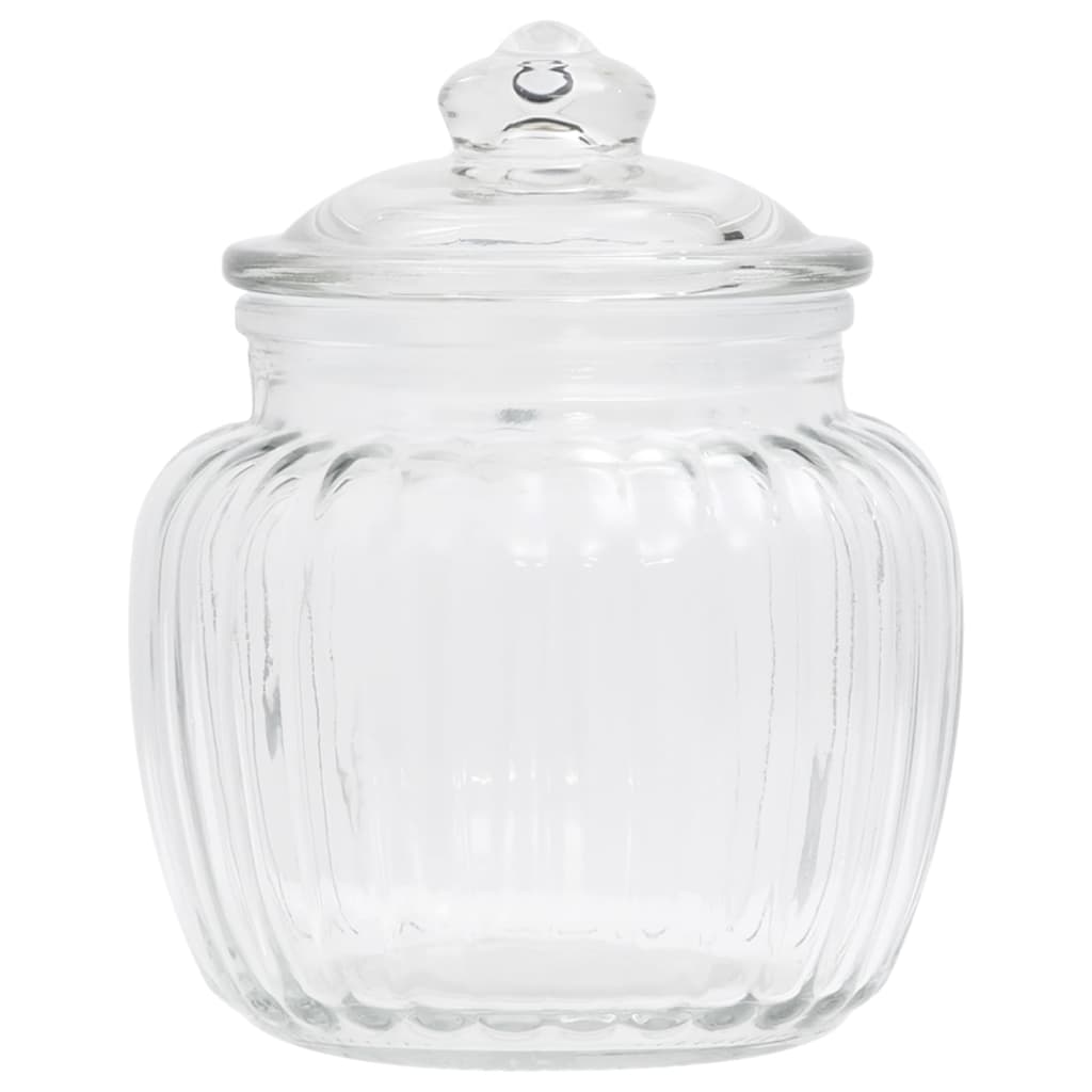 VidaXL Opbergpotten 6 st 500 ml glas