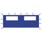 Vidaxl prieelzijwand met ramen 6x2 m blauw