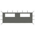 Vidaxl prieelzijwand met ramen 6x2 m antracietkleurig