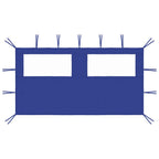 Vidaxl prieelzijwand met ramen 4x2 m blauw