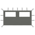 Vidaxl prieelzijwand met ramen 4x2 m antracietkleurig