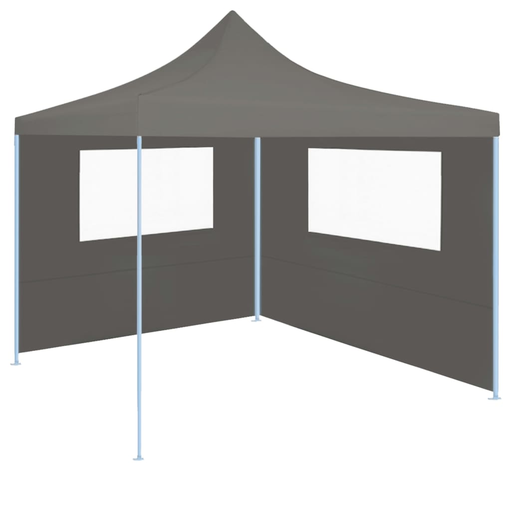Vidaxl prieelzijwand met ramen 4x2 m antracietkleurig
