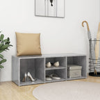 Vidaxl schoenenopbergbank 105x35x35 cm bewerkt hout betongrijs