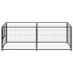 Vidaxl hondenkennel 200x100x70 cm staal zwart