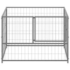 Vidaxl hondenkennel 100x100x70 cm staal zilverkleurig