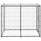 Vidaxl hondenkennel voor buiten met dak 110x220x180 cm staal