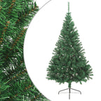 Vidaxl kunstkerstboom met standaard half 240 cm pvc groen