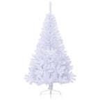 VidaXL Kunstkerstboom met standaard half 120 cm PVC wit