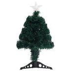 Vidaxl voorverlichte kerstboom met standaard en led 64 cm glasvezel