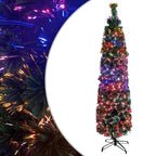 Vidaxl kunstkerstboom met standaard smal 210 cm glasvezel
