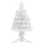 Vidaxl kunstkerstboom met verlichting 64 cm glasvezel wit