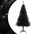 Vidaxl kunstkerstboom met standaard 120 cm pvc zwart
