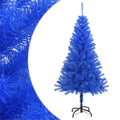 Vidaxl kunstkerstboom met standaard 120 cm pvc blauw