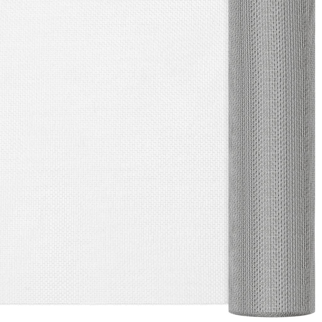 VidaXL Gaas 112x500 cm roestvrij staal zilverkleurig