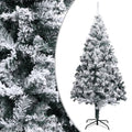 VidaXL Kunstkerstboom met sneeuwvlokken 300 cm PVC groen