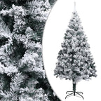 VidaXL Kunstkerstboom met sneeuwvlokken 300 cm PVC groen