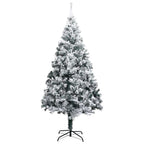 VidaXL Kunstkerstboom met sneeuwvlokken 300 cm PVC groen