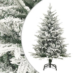 VidaXL Kunstkerstboom met sneeuw 120 cm PVC en PE groen
