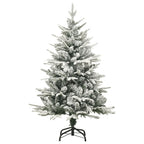 VidaXL Kunstkerstboom met sneeuw 120 cm PVC en PE groen