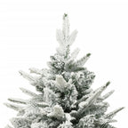 Vidaxl kunstkerstboom met sneeuwvlokken 150 cm pvc en pe groen