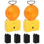 VidaXL Bouwlampen 2 st met batterijen 18x8x37 cm