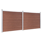 VidaXL Schuttingpanelenset 353x146 cm HKC bruin