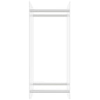 VidaXL Haardhoutrek 40x35x100 cm gehard glas transparant