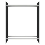 Vidaxl haardhoutrek 80x35x100 cm gehard glas zwart
