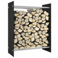 Vidaxl haardhoutrek 80x35x100 cm gehard glas zwart
