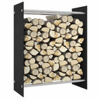 Vidaxl haardhoutrek 80x35x100 cm gehard glas zwart