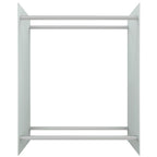 Vidaxl haardhoutrek 80x35x100 cm gehard glas wit