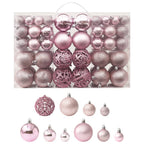 Vidaxl 100-delige kerstballenset roze