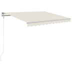 Vidaxl luifel automatisch met led en windsensor 300x250 cm crèmekleur