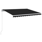 Vidaxl luifel handmatig uittrekbaar met led 350x250 cm antracietkleur