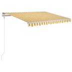 Vidaxl luifel automatisch met led en windsensor 350x250 cm geel en wit