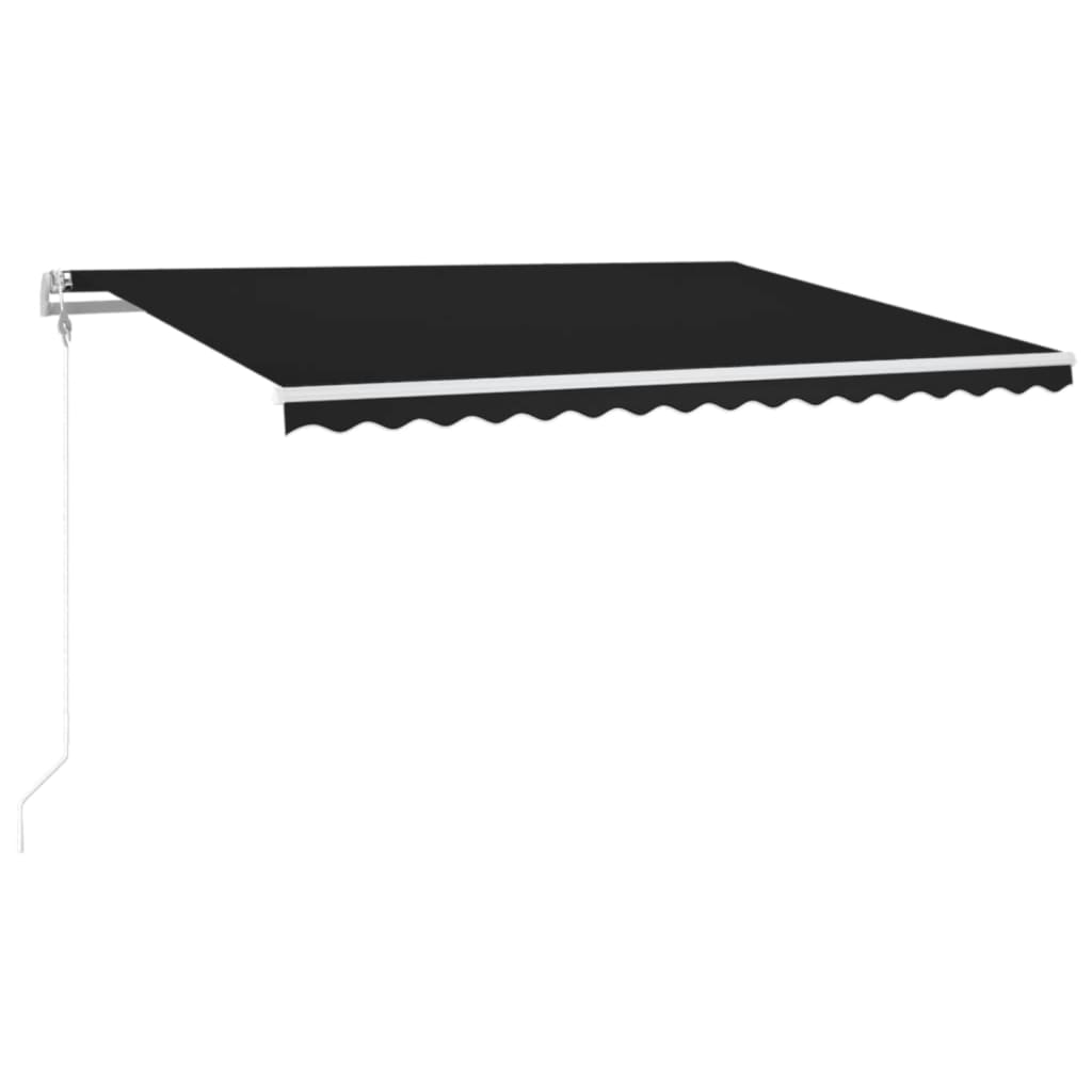 VidaXL Luifel automatisch met LED en windsensor 400x300 cm antraciet