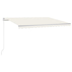 VidaXL Luifel handmatig uittrekbaar 450x300 cm crèmekleurig