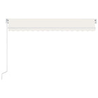 VidaXL Luifel handmatig uittrekbaar 450x300 cm crèmekleurig