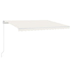 VidaXL Luifel handmatig uittrekbaar met LED 450x300 cm crèmekleurig