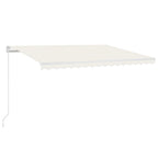 VidaXL Luifel automatisch uittrekbaar 450x300 cm crèmekleurig