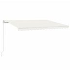VidaXL Luifel automatisch met LED en windsensor 450x300 cm crèmekleur