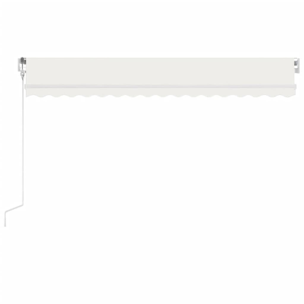 VidaXL Luifel automatisch met LED en windsensor 450x300 cm crèmekleur