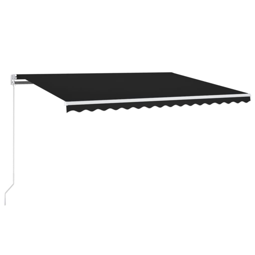 VidaXL Luifel automatisch met LED en windsensor 450x300 cm antraciet