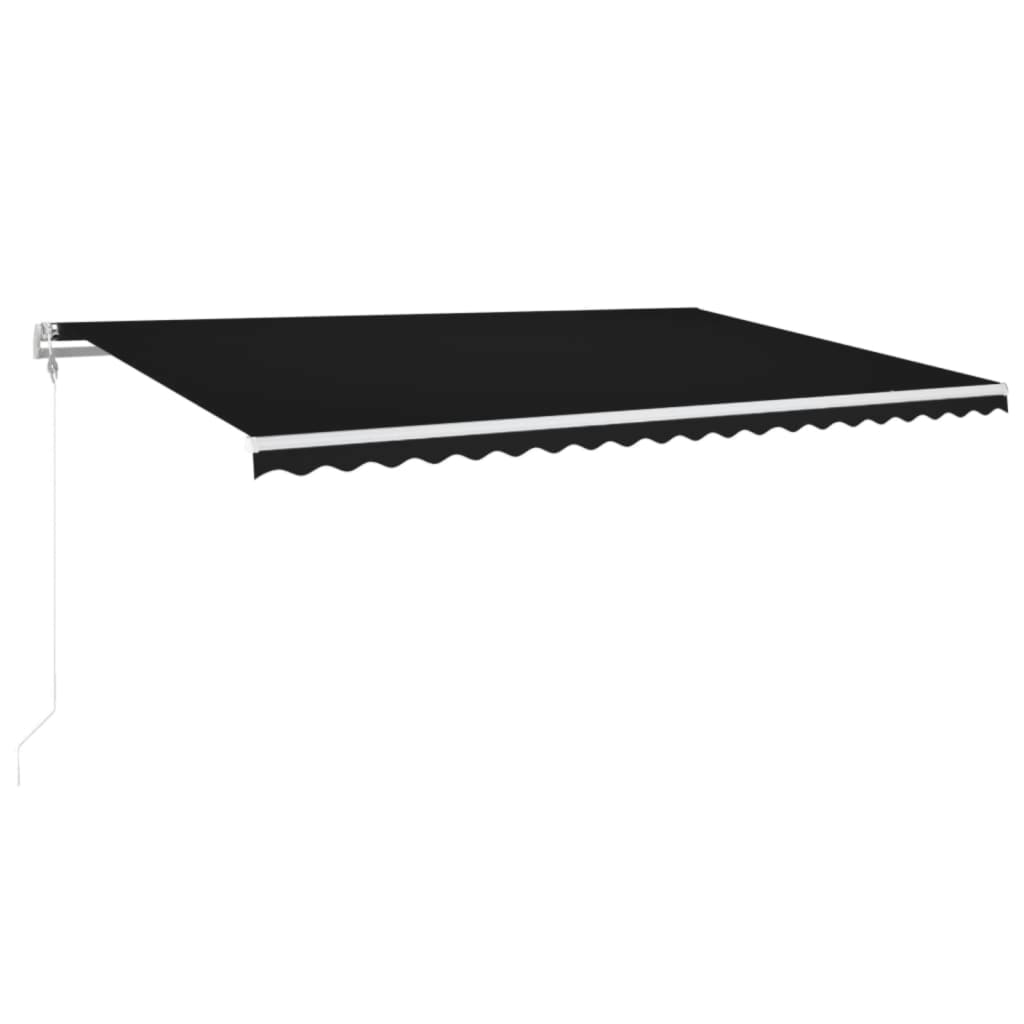 VidaXL Luifel automatisch met LED en windsensor 500x300 cm antraciet