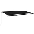 VidaXL Luifel automatisch met LED en windsensor 600x300 cm antraciet