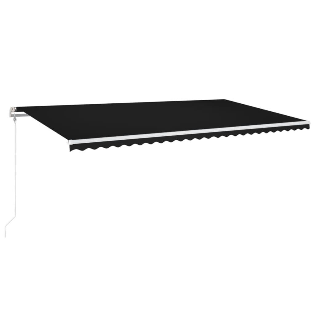 VidaXL Luifel automatisch met LED en windsensor 600x300 cm antraciet