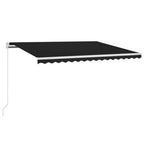 VidaXL Luifel handmatig uittrekbaar met LED 400x350 cm antracietkleur